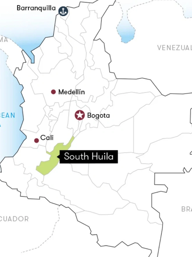 Map of South Huila 