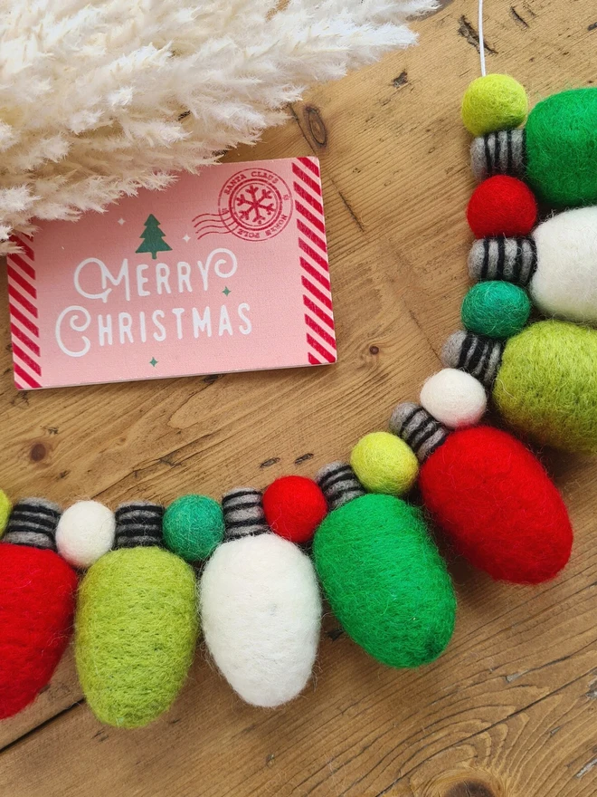 Classic Christmas Felt Fairy Lights