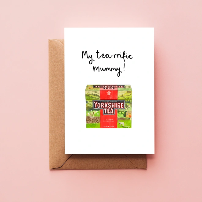 'My tea-rrific mummy' Mother's Day Card
