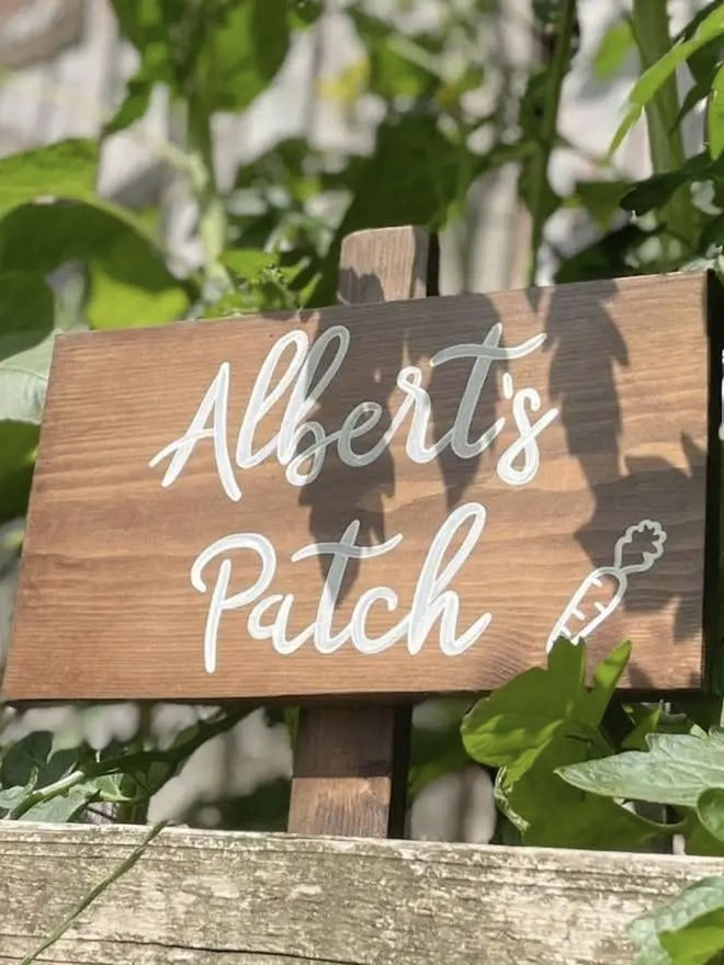 Personalised Wooden Garden Sign