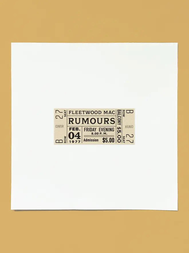personalised gig concert ticket print