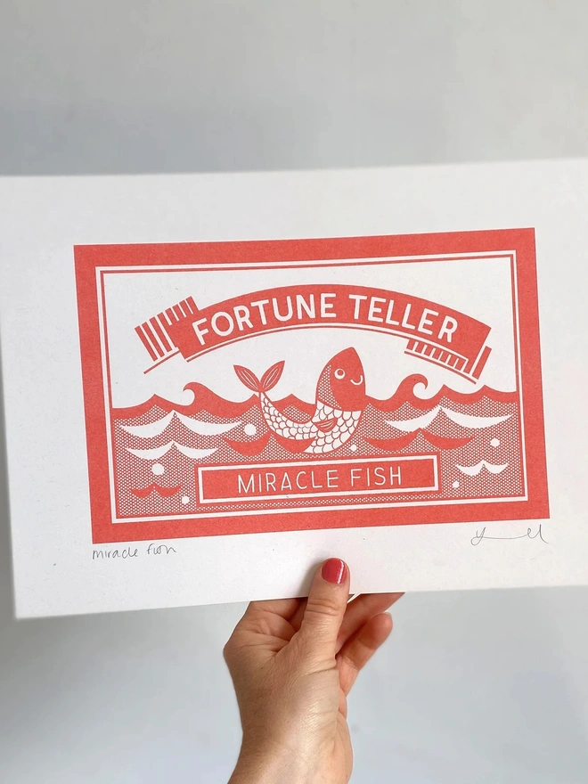 'Miracle Fish' Risograph Print