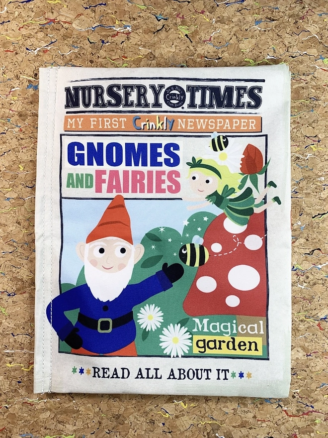 Gnomes & Fairies Magical Garden Crinkly Newspaper