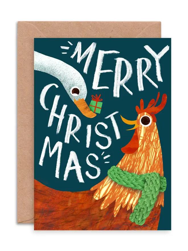 christmas animals card pack
