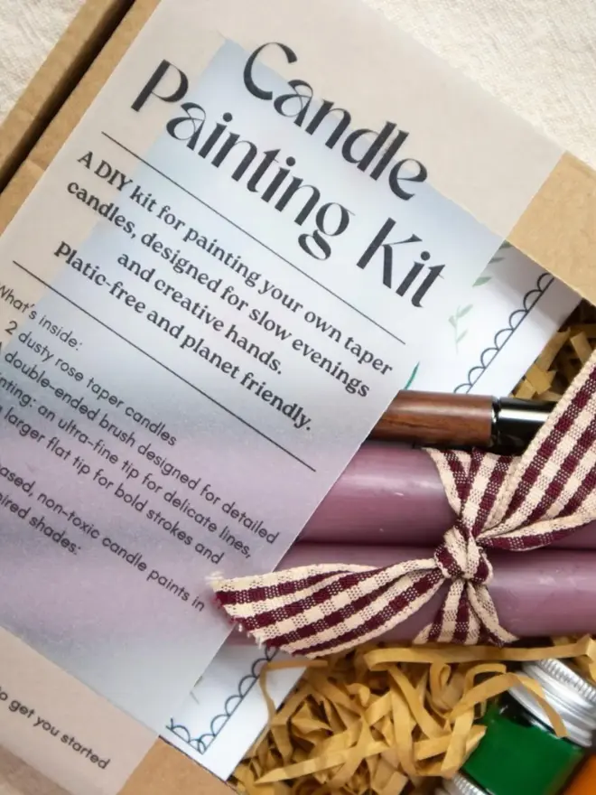  DIY Paint Your Own Taper Candles Craft Set. 