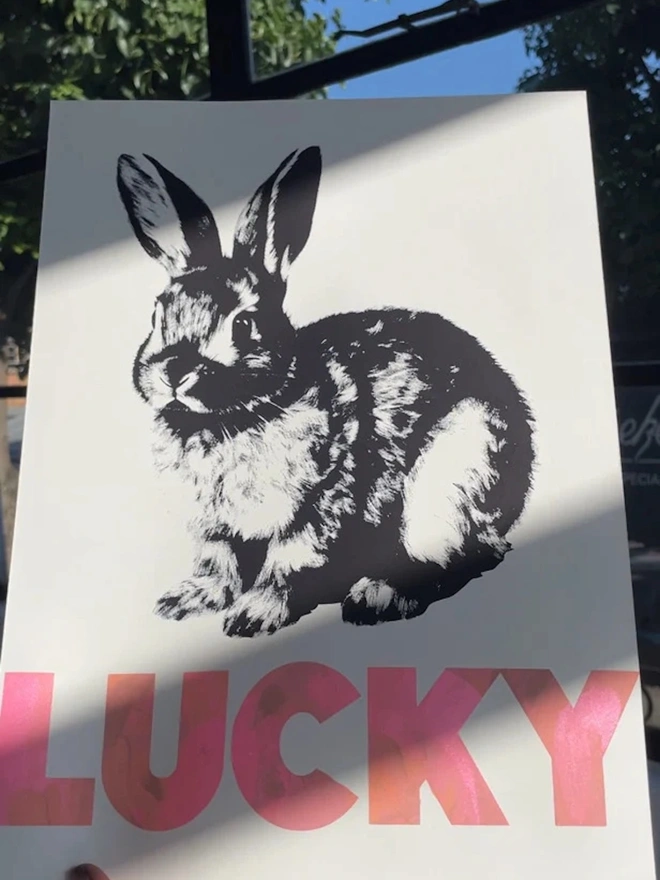 'Lucky' Bunnies Screen Print