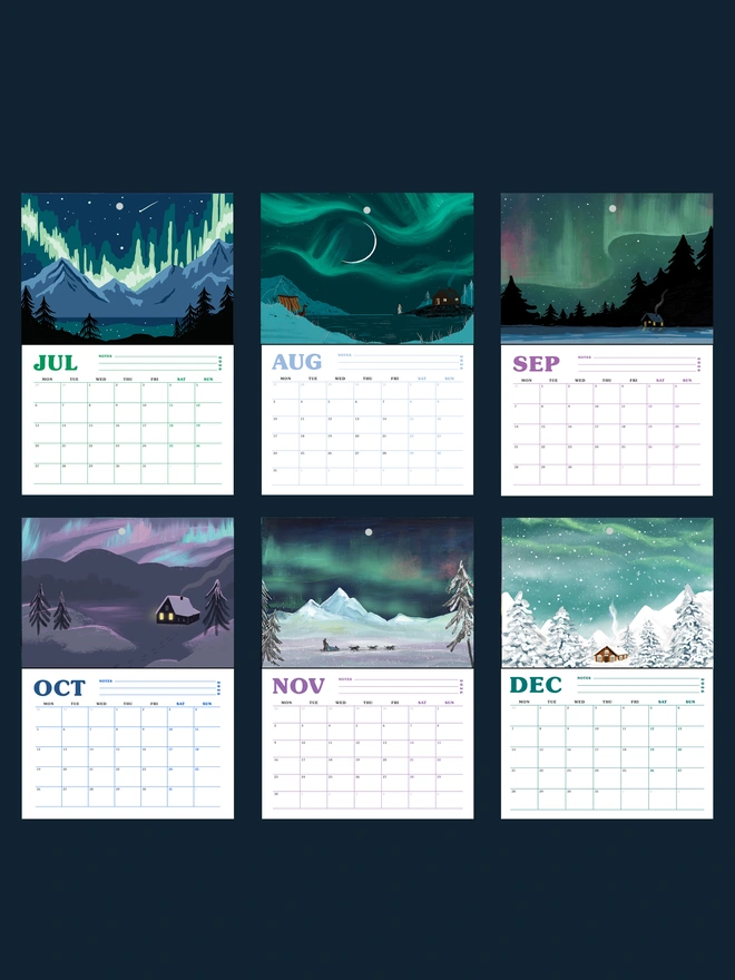 northern lights booklet calendar