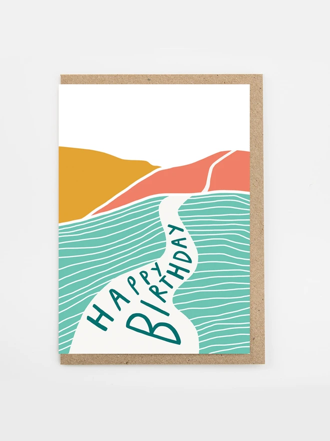 trail happy birthday card