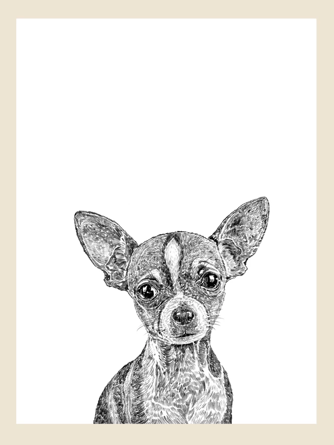 Artwork of chihuahua art print