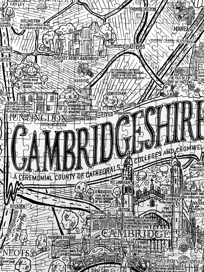 Cambridgeshire 100 piece jigsaw puzzle