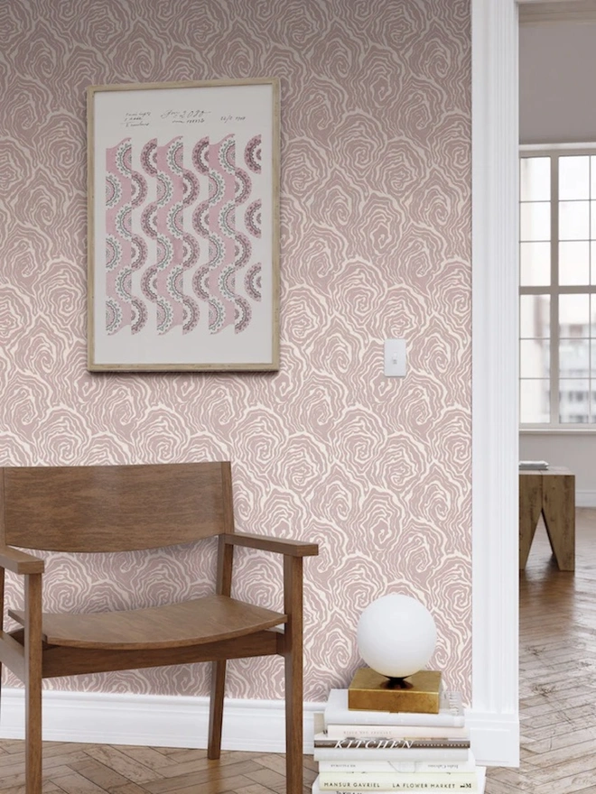 Oysters In Venus Pink Wallpaper