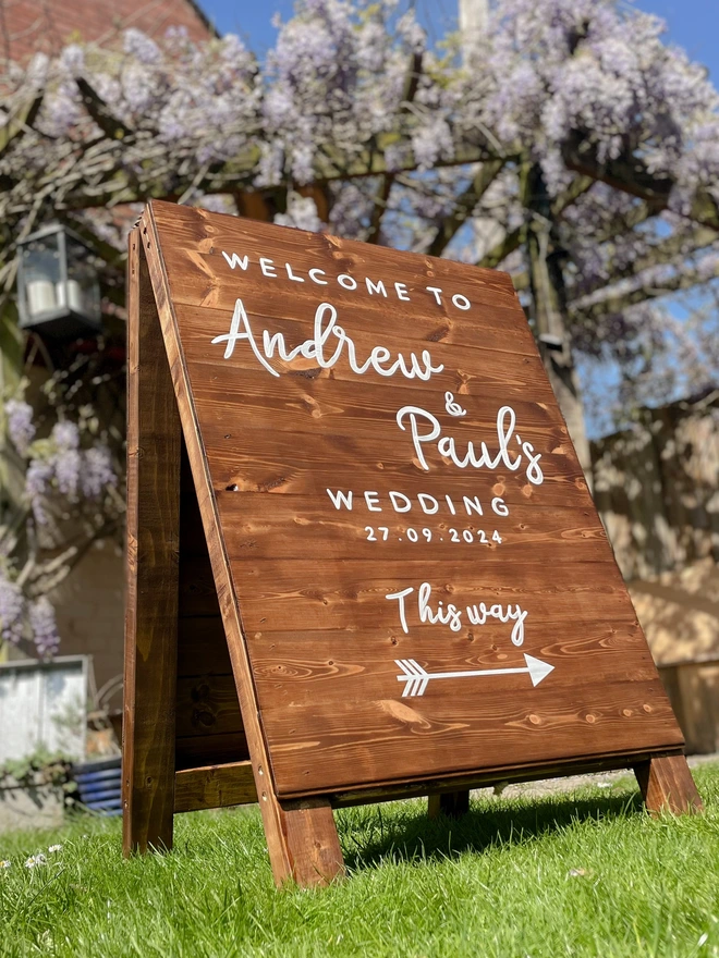 wooden wedding a-Frame