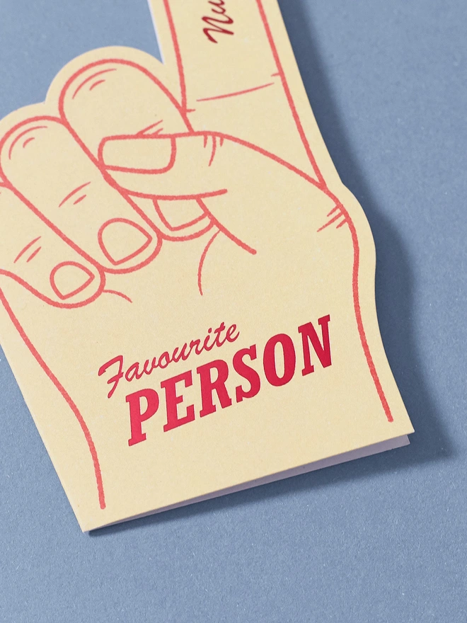 butter-yellow-foam-finger-greeting-card-with-hot-foil-favourite-person-close-up-1