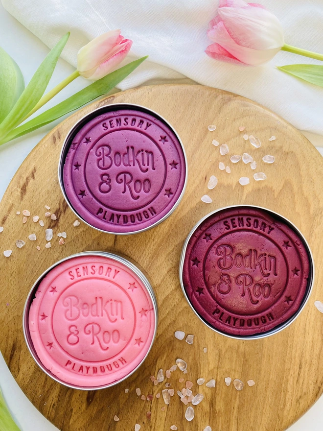 Pink Sensory Play Dough Collection (Set of 3)