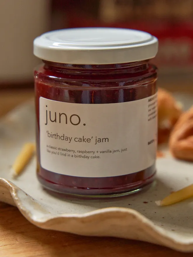 Birthday cake jam