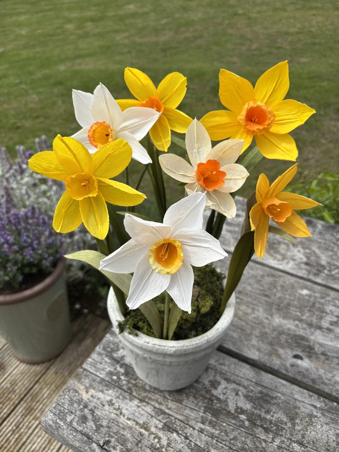 bouquet of paper daffodils