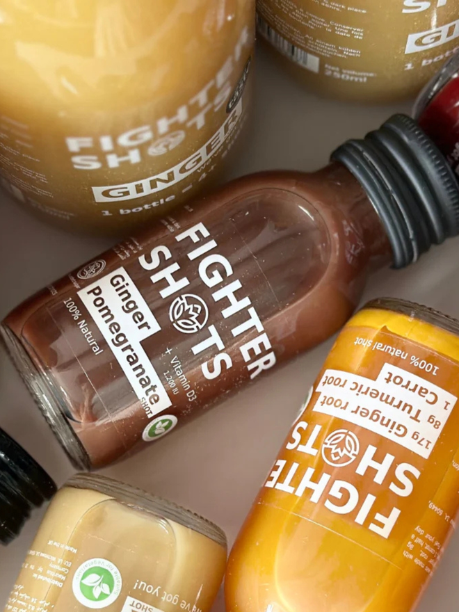 organic ginger pomegranate shot