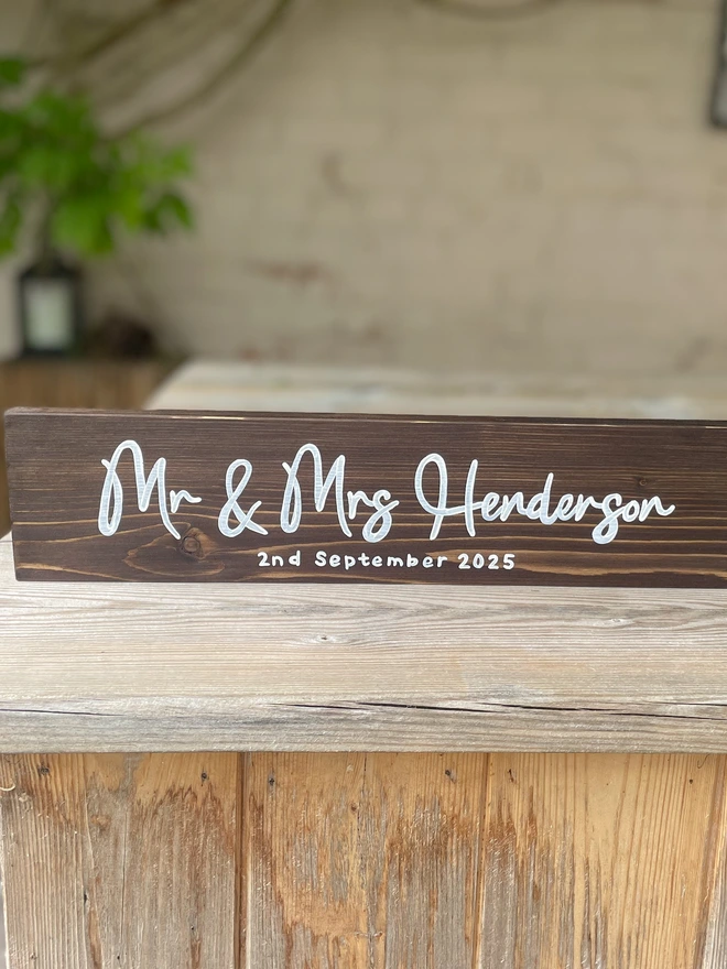 wedding top table sign