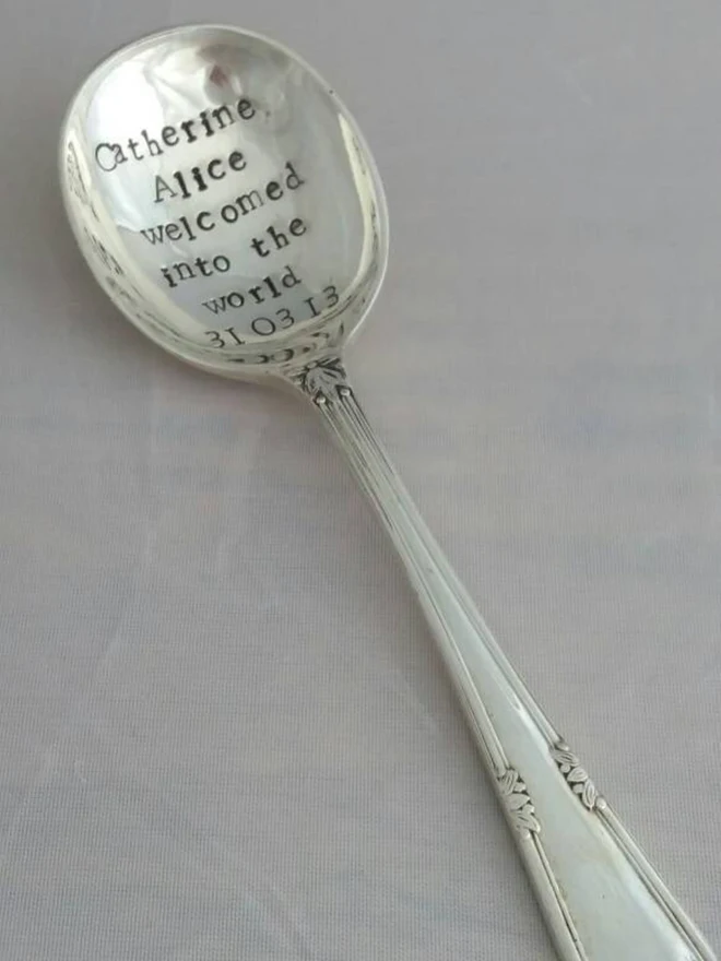 Personalised Christening Vintage Spoon