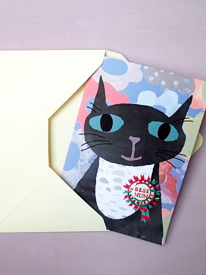 greeting card with cream envelope