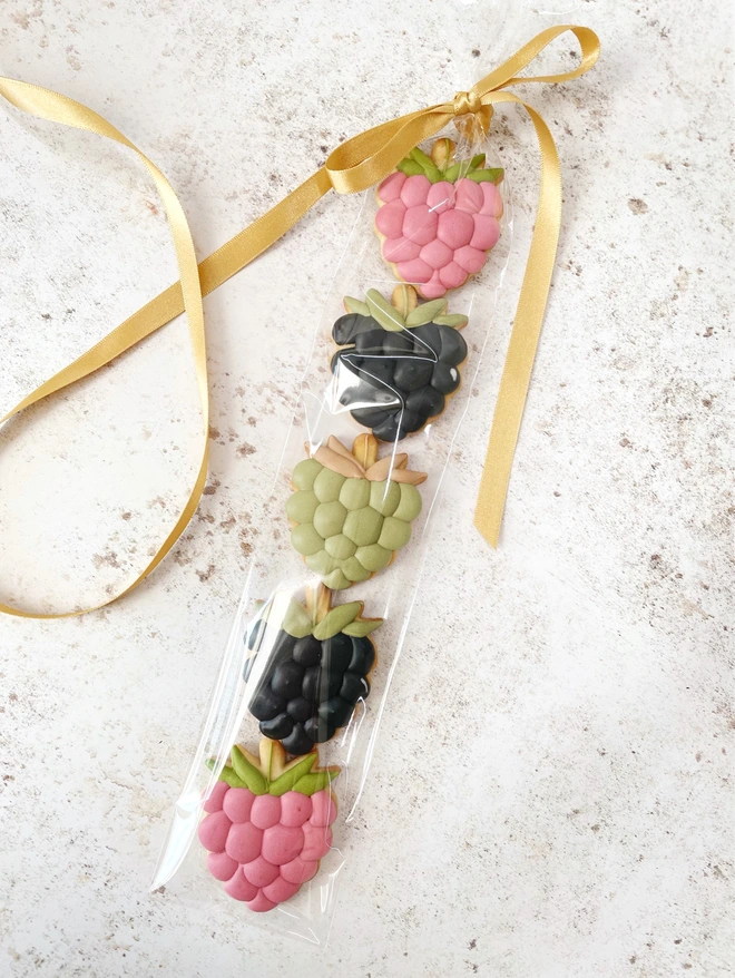 Summer Berries iced biscuits