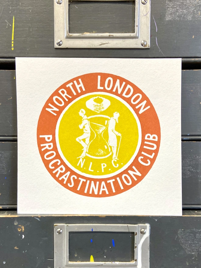 north london procrastination club screenprint