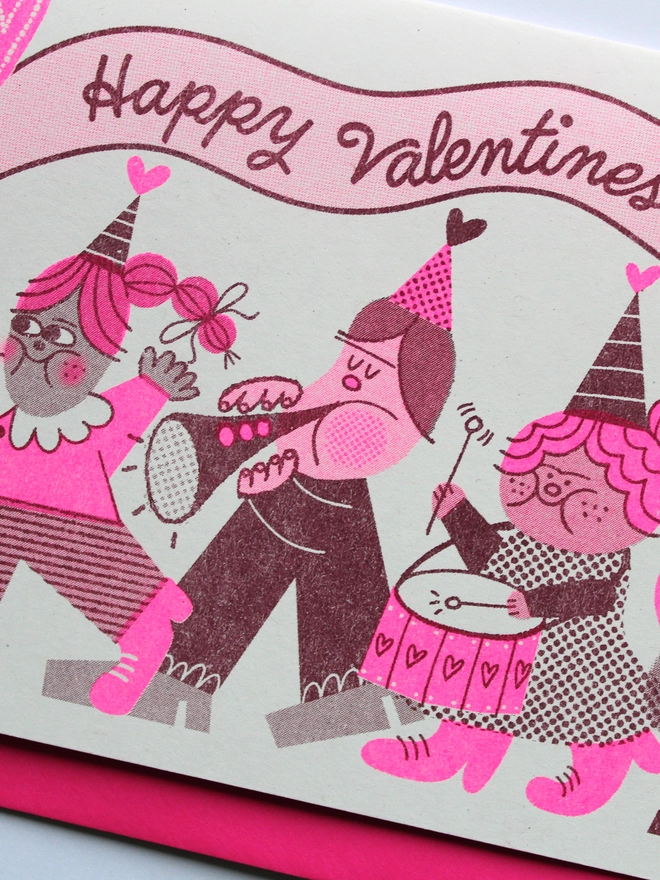 Valentines Parade A6 Riso Greetings Card