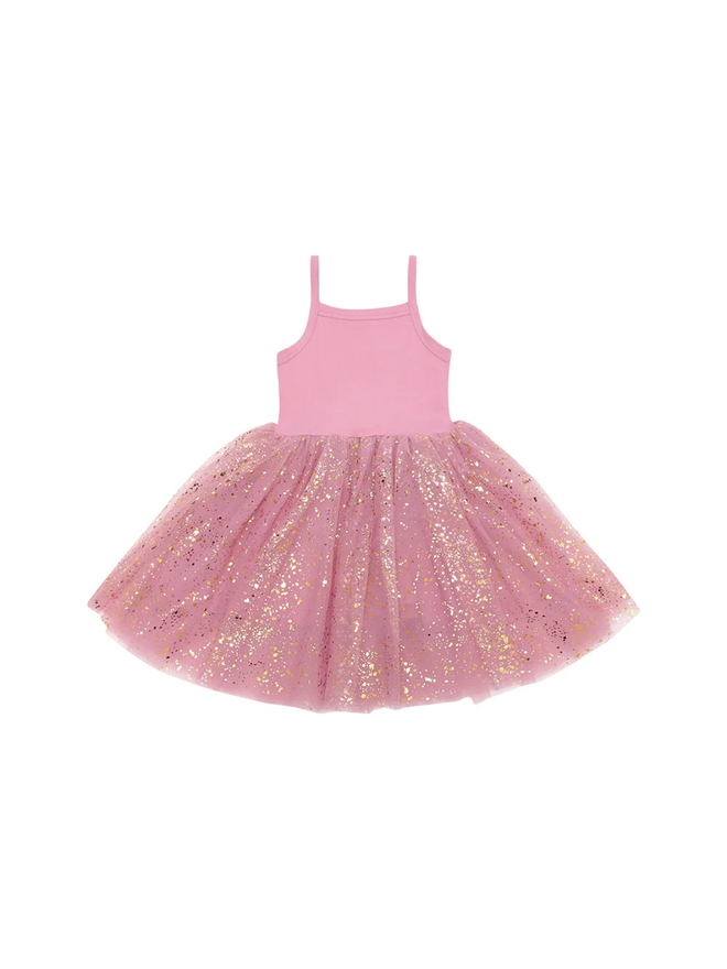 pink kids' sparkle dress