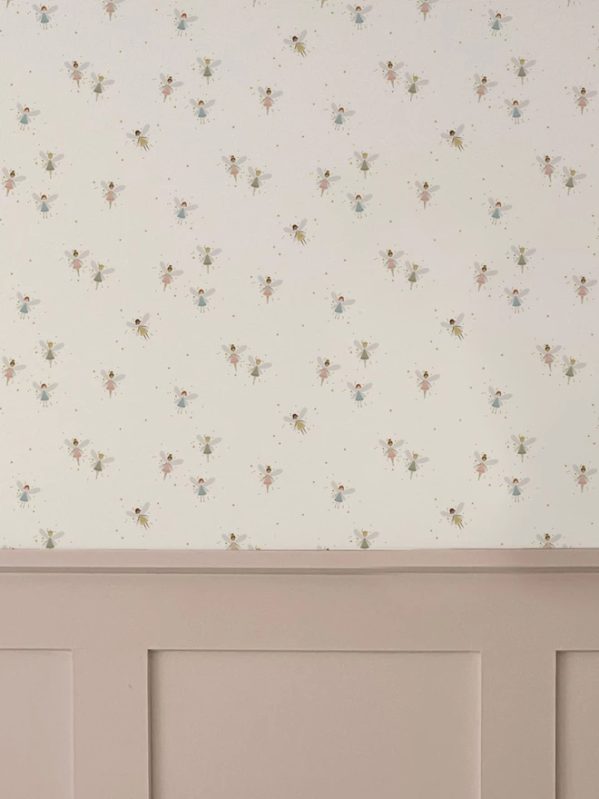 Fairy Dust Wallpaper Pink Wall Panelling