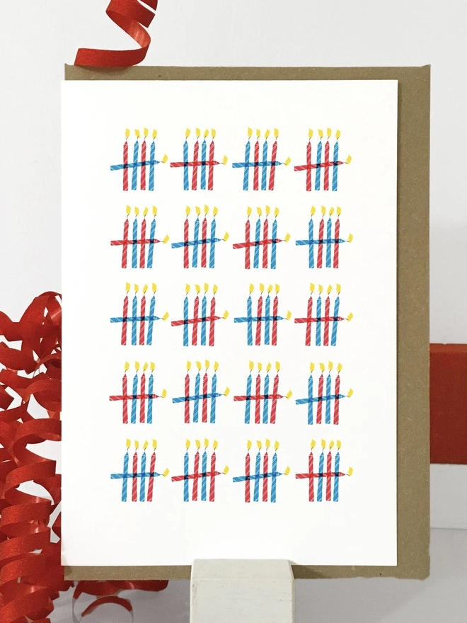 100th Birthday Candle Tally Card 
