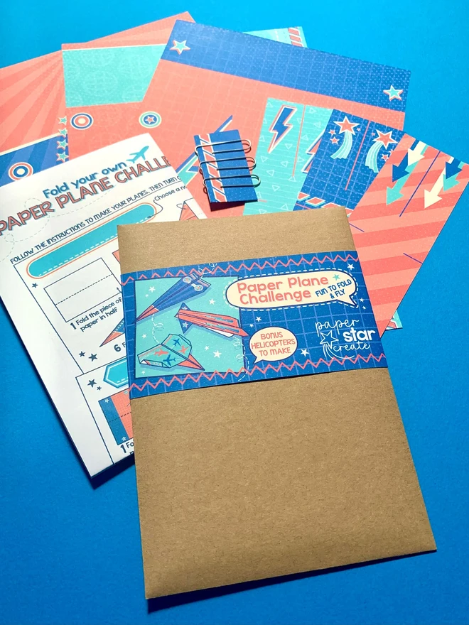 Origami Paper Plane Challenge Kit: STEM Craft Project