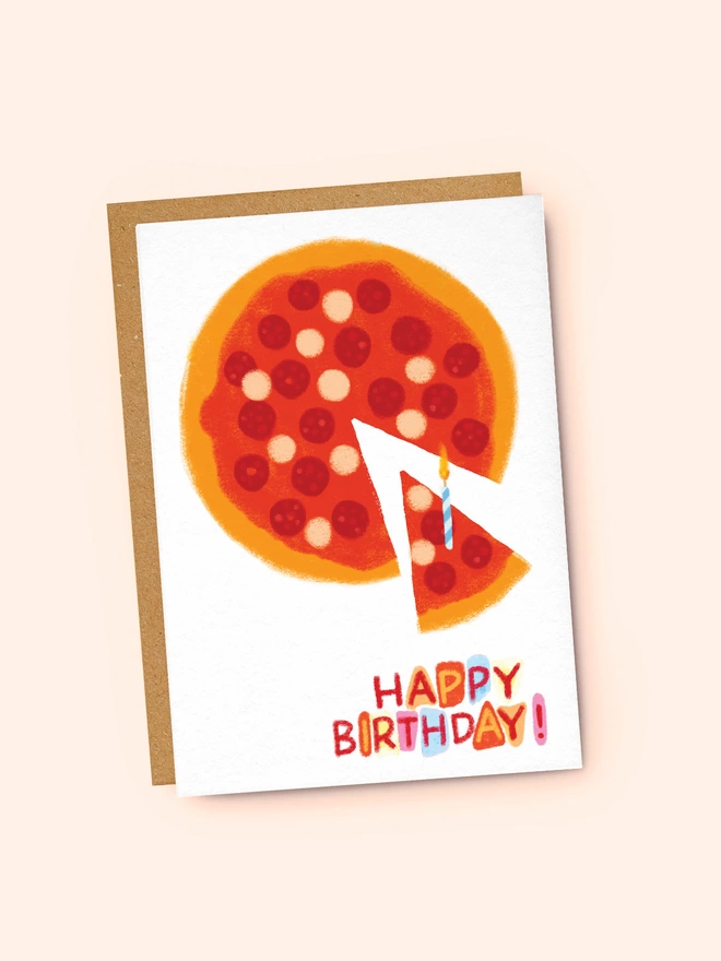 pizza birthday card
