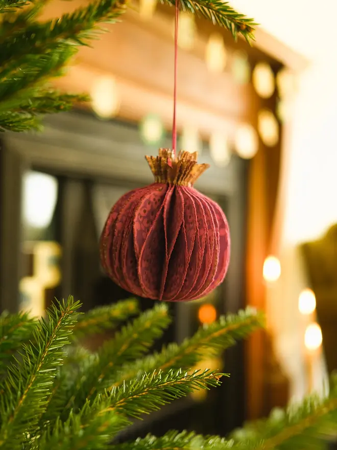 Pomegranate Honeycomb Ornament (Set Of 6)