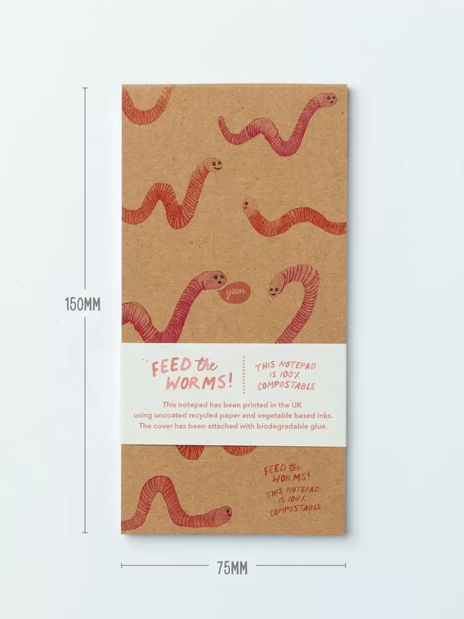 Feed The Worms Compostable Notepad