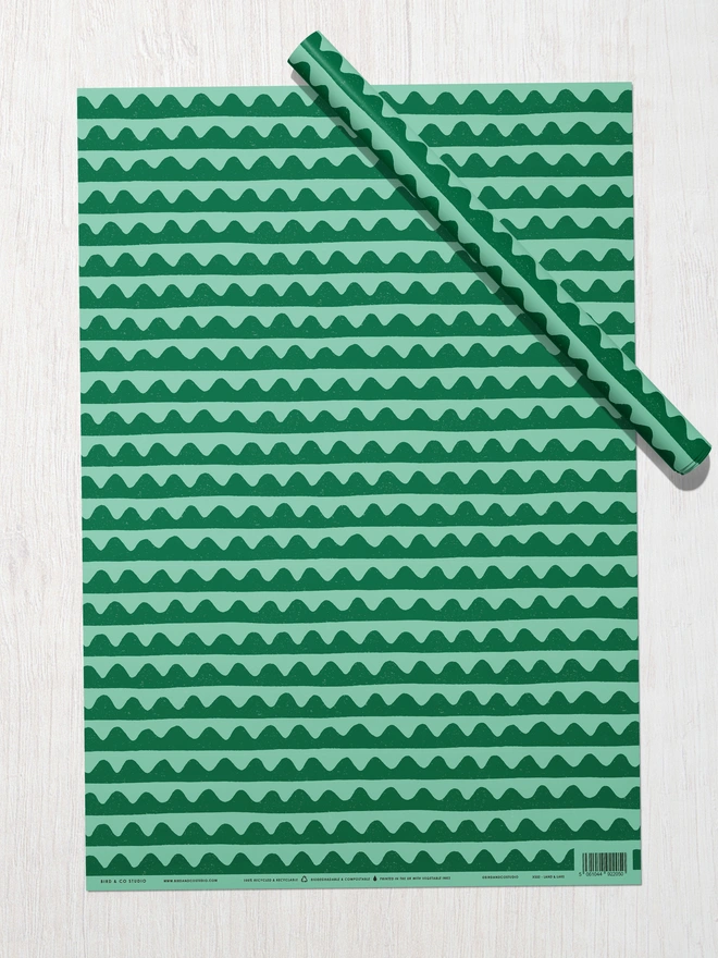 Land and lake gift wrap