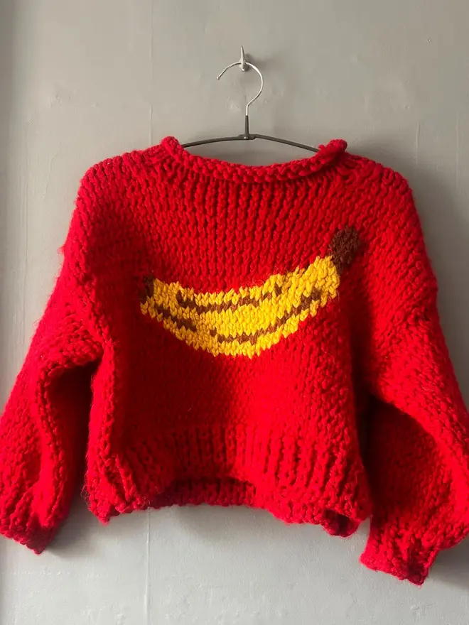 Hand Knitted Kids Little Banana Jumper
