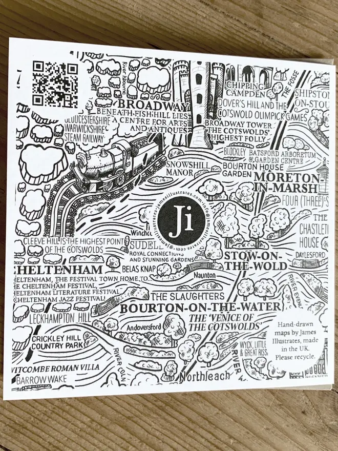 Cotswolds greetings card