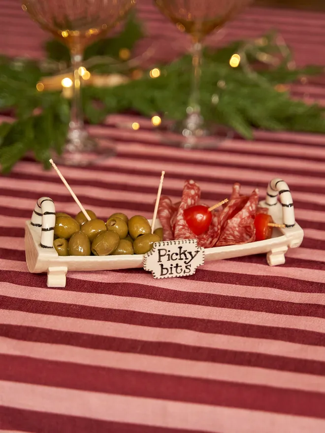 Ceramic picky bits serving dish 