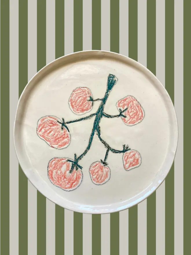 plate with tomatoes