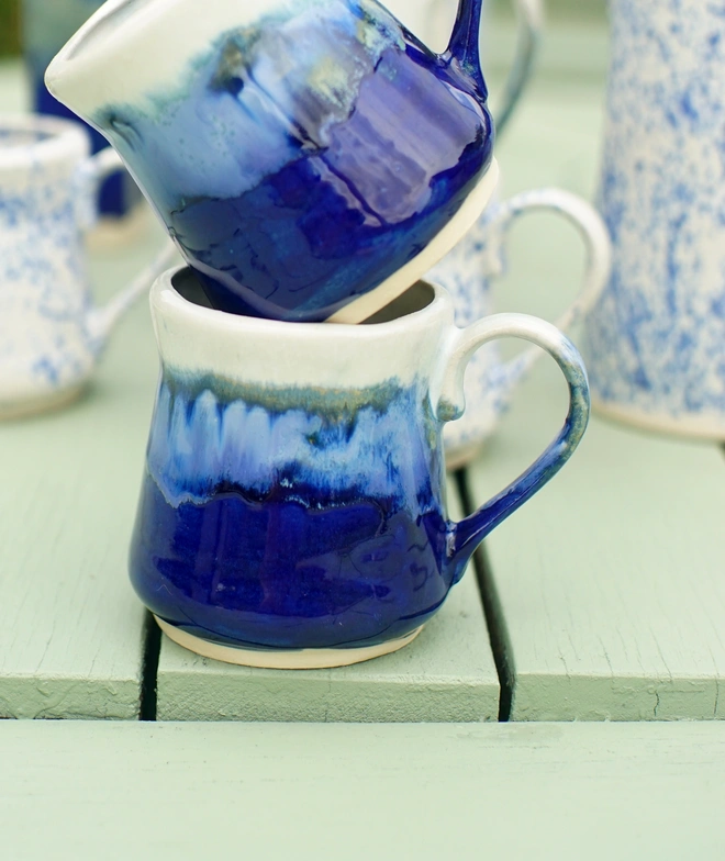 ceramic blue mug, pottery mug, mug gift, blue mug, Jenny Hopps Pottery, ceramic gift, home gift
