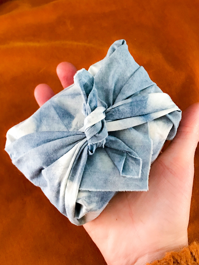 Soap In Naturally Dyed Cotton Wrap Furoshiki Gift