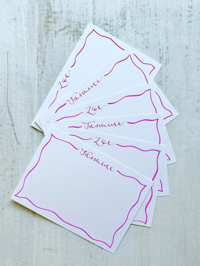 Squiggle Border Notecards