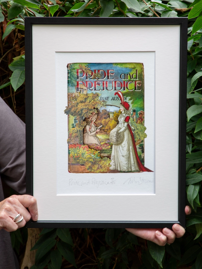 Pride and Prejudice V 'Picture Book' print of an original collaged artwork.