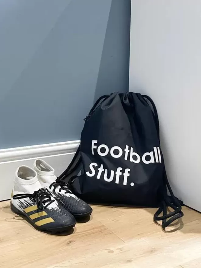 'Football Stuff' Personalised Waterproof PE Bag