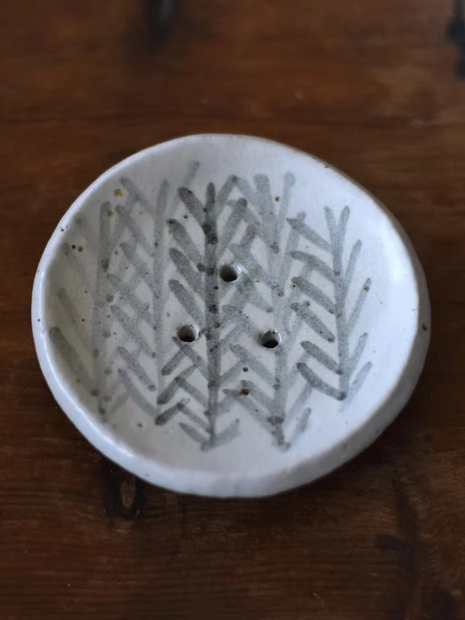 Small Ceramic 'Rye' Soap Dish