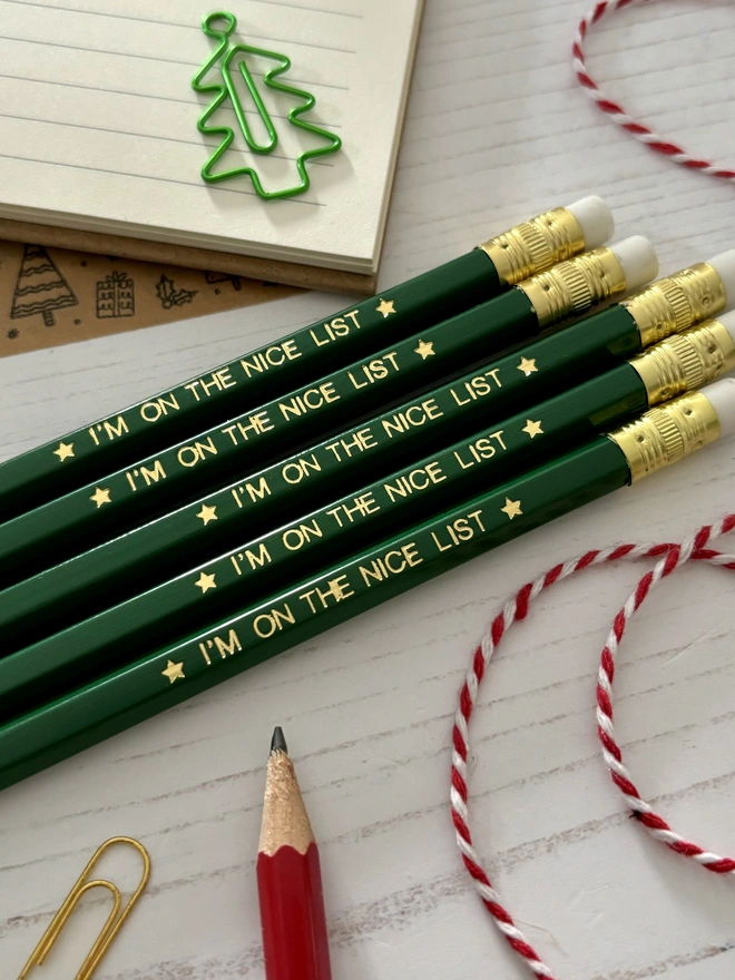 I'm On The Nice List HB Pencils