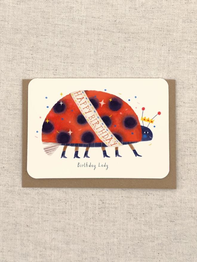 Birthday Ladybird Greetings Card Front