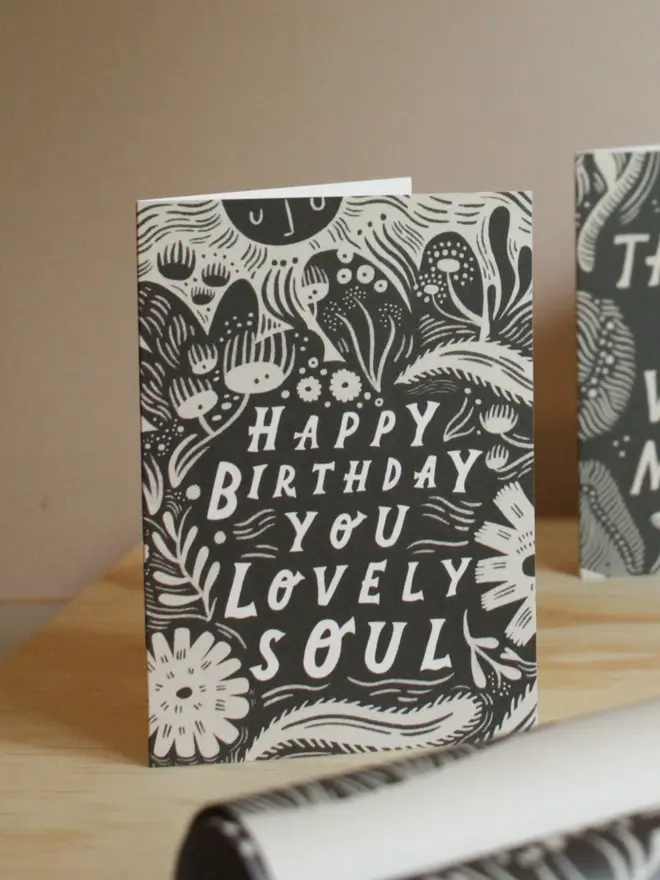 Happy Birthday Lovely Soul Card by Lauren Marina