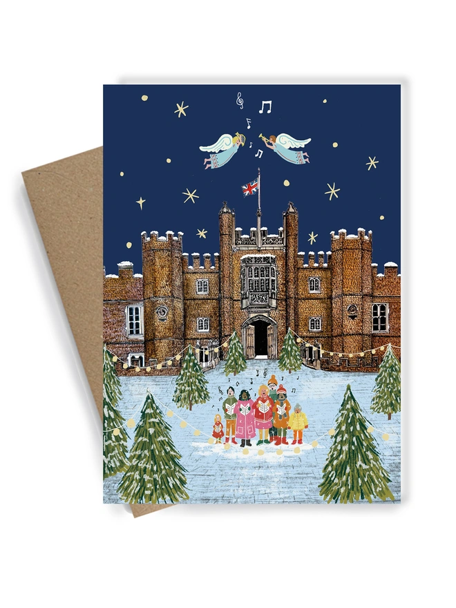 Christmas carol singers at Hampton Court Palace Christmas card