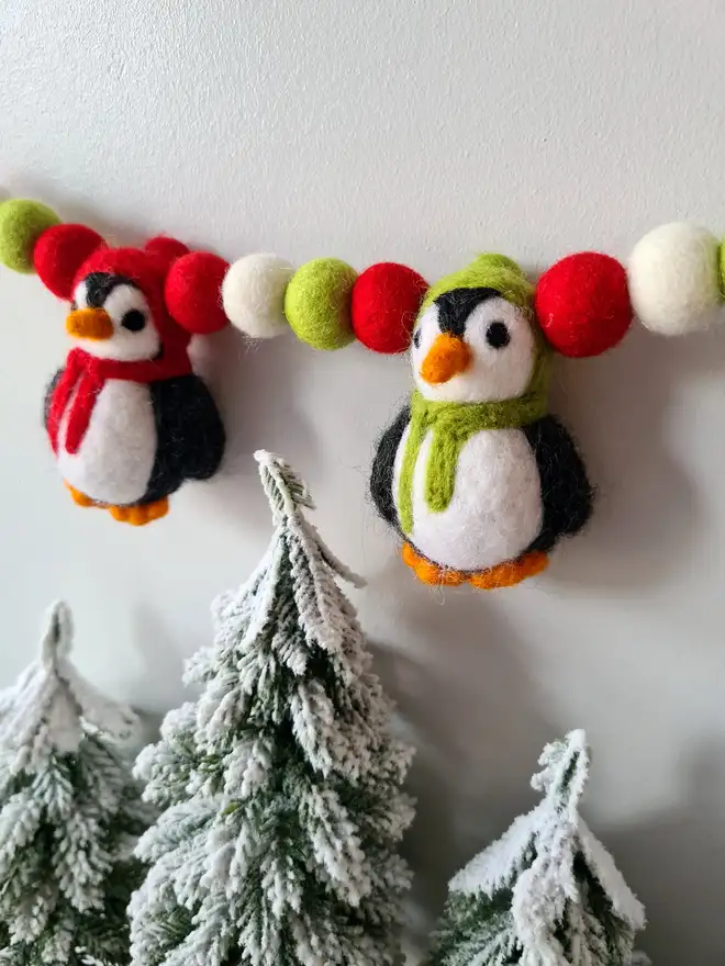 Felt Penguin Garland